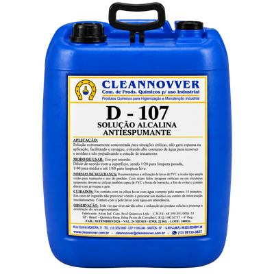 Embalagem D – 107 Solução alcalina antiespumante