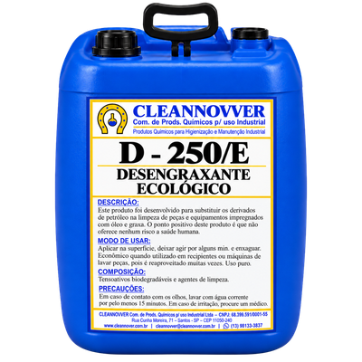 Embalagem D – 250/E Desengraxante ecológico