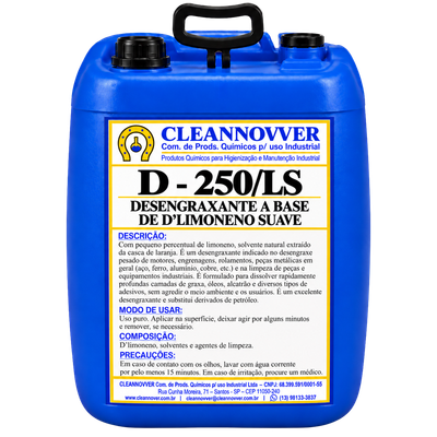 Embalagem D – 250/LS Desengraxante a base de D’limoneno suave