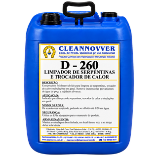 Embalagem D – 260 Limpador de Serpentinas e Trocador de Calor